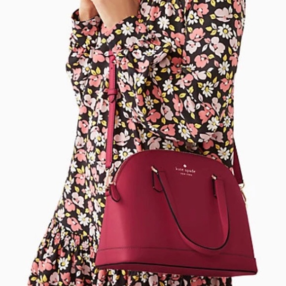 Authentic KATE SPADE leather top zip satchel/crossbody - Picture 5 of 13